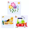 LEAN TOYS kreatívne geometrické puzzle mozaika ozubené kolieska 25 ks