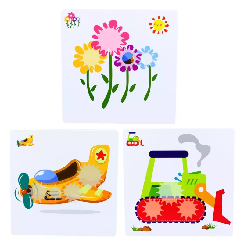 LEAN TOYS kreatívne geometrické puzzle mozaika ozubené kolieska 25 ks