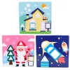 LEAN TOYS kreatívne geometrické puzzle mozaika vzdelávacia hračka 35 dielov