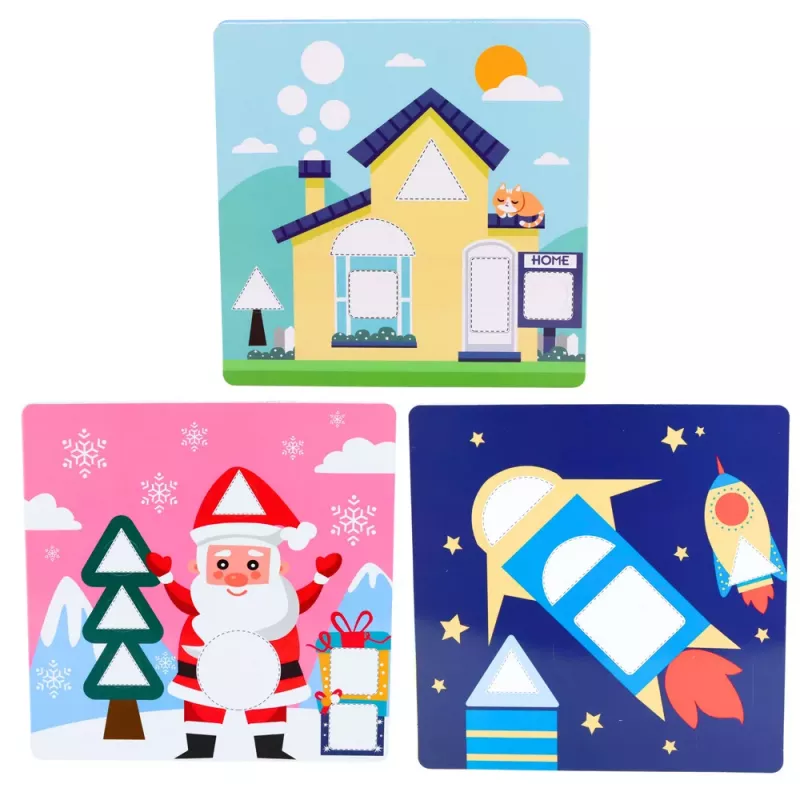 LEAN TOYS kreatívne geometrické puzzle mozaika vzdelávacia hračka 35 dielov