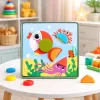 LEAN TOYS kreatívne geometrické puzzle mozaika vzdelávacia hračka 35 dielov