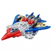 LEAN TOYS robot Fighter Combat 2 v 1 svetlá zvuky červeno-modrý 29 ks