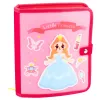 LEAN TOYS 3D filcová senzorická vzdelávacia kniha princezná ružová