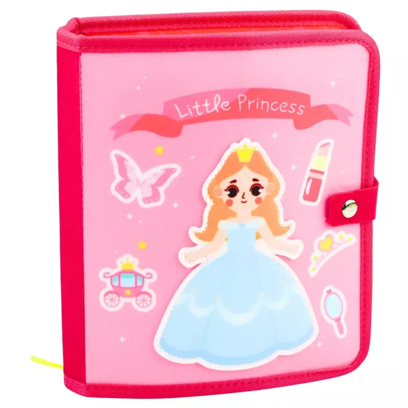 LEAN TOYS 3D filcová senzorická vzdelávacia kniha princezná ružová