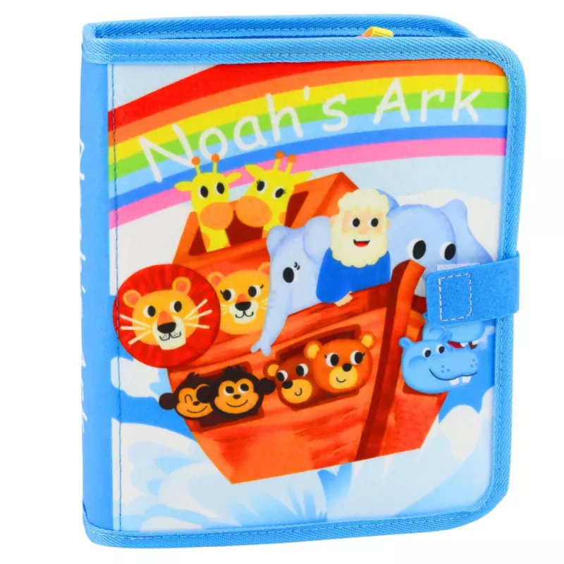 LEAN TOYS 3D filcová senzorická vzdelávacia kniha Noemova archa zvieratá