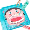 LEAN TOYS drevená sada malý zubár magnetická kniha zuby nástroje