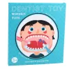 LEAN TOYS drevená sada malý zubár magnetická kniha zuby nástroje