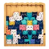 LEAN TOYS drevené puzzle mačiatko vzdelávacia hra puzzle rámik vrecúško 62 dielov
