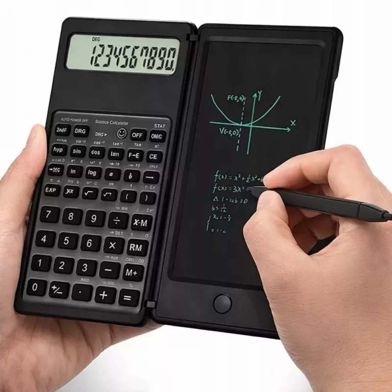 LEAN vedecká kancelárska kalkulačka s LCD displejom, grafický tablet, pero, 10 miest