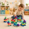 LEAN TOYS mäkké senzorické silikónové stavebnice farebné 80 ks