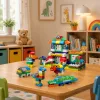 LEAN TOYS mäkké senzorické silikónové stavebnice dom zvierat 151 dielov