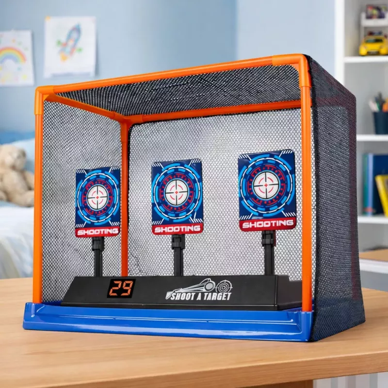 LEAN TOYS elektronický terč na streľbu s digitálnym LCD počítadlom a pohyblivými terčmi