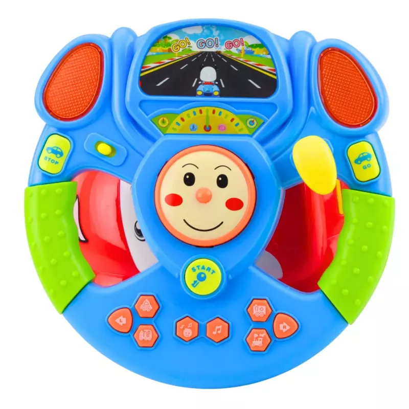 LEAN TOYS vzdelávací interaktívny hudobný simulátor volantu s projektorom
