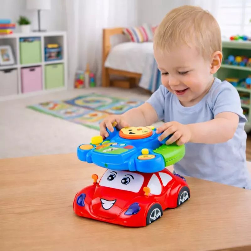 LEAN TOYS vzdelávací interaktívny hudobný simulátor volantu s projektorom