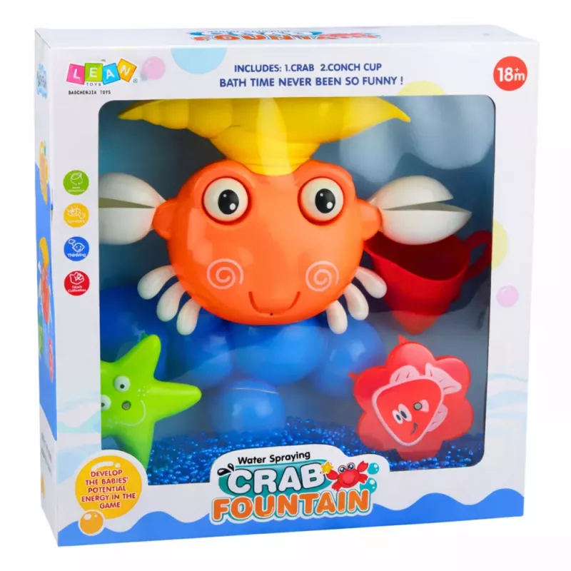 LEAN TOYS krabica sada fontána interaktívna hračka s prísavkami