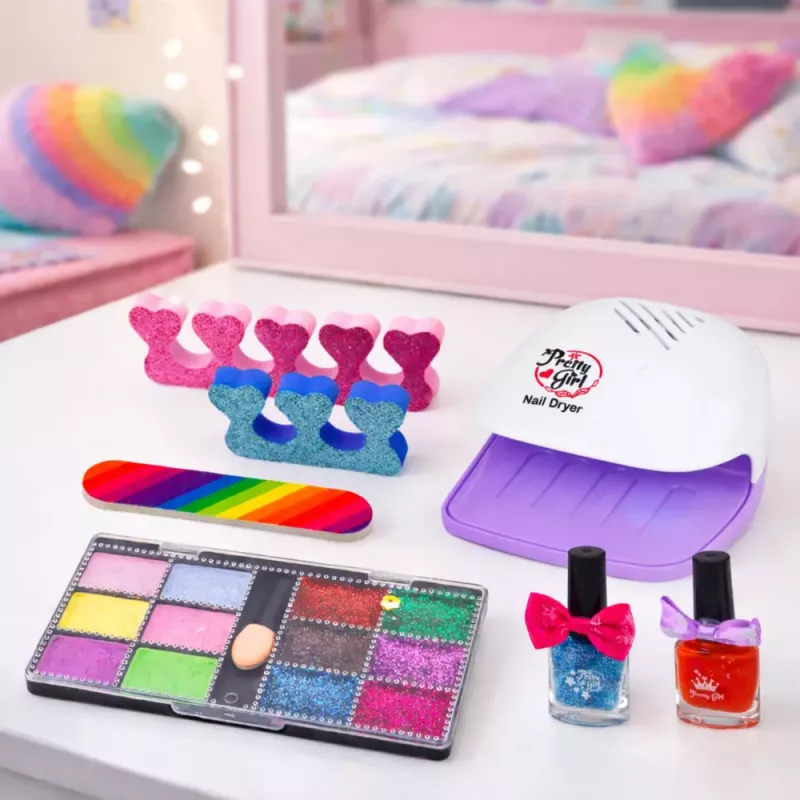 LEAN TOYS nechtová make-up beauty sada s nastaviteľnou taškou, doplnky, 20 dielov
