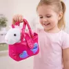 LEAN TOYS Plyšová hračka jednorožec vo vrecku, biela, 25 cm