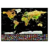 LEAN Škrabací plagát mapa sveta pre cestovateľov 82 x 59 cm