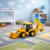 LEAN TOYS Stavebné stroje bager nakladač buldozér s pohonom, svetlami, zvukmi - žltá