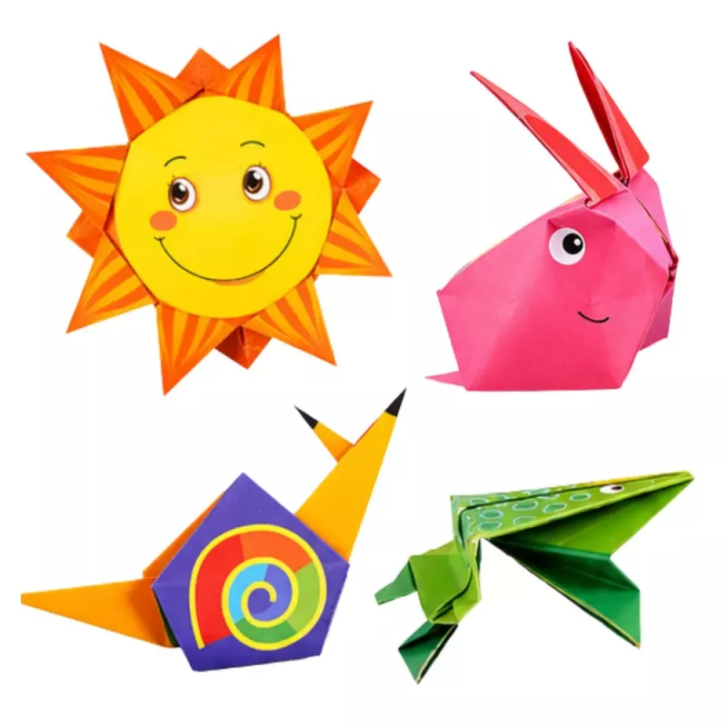 LEAN Sada origami s farebným papierom a návodom, 100 listov