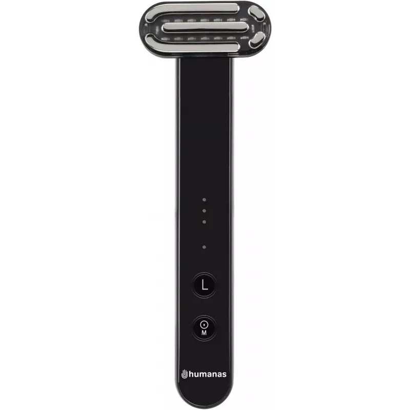 Sonický masážny prístroj na lifting tváre Humanas Aurora HS4152 s EMS, čierny