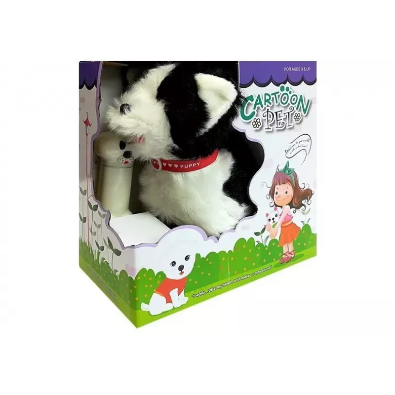 LEAN TOYS pes na vodítku interaktívny husky pes
