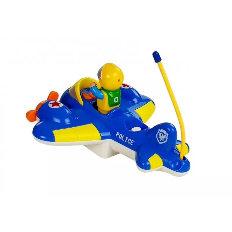 LEAN TOYS detské R/C lietadlo s volantom diaľkového ovládania modré