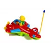 LEAN TOYS detské R/C lietadlo s volantom diaľkového ovládania červené