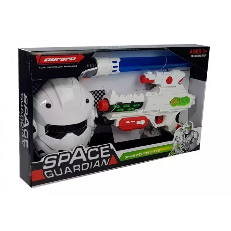 LEAN TOYS vesmírna laserová zbraň s mečom a maskou