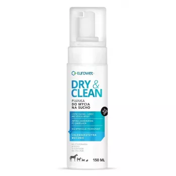 EUROWET Dry & Clean bezvodá čistiaca pena pre psy a mačky - 150 ml