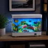 LEAN umelé dekoratívne akvárium LED nočné svetlo 3D ryba pohyblivá farebná