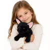 LEAN TOYS plyšová hračka francúzsky buldoček čierna 22 cm