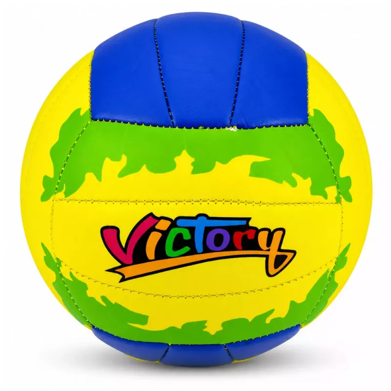 LEAN TOYS tréningová volejbalová lopta, žltá a modrá, 22 cm, veľkosť 5