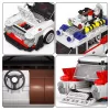 LEAN TOYS stavebné bloky auto Ghost Bus biele 631 dielov
