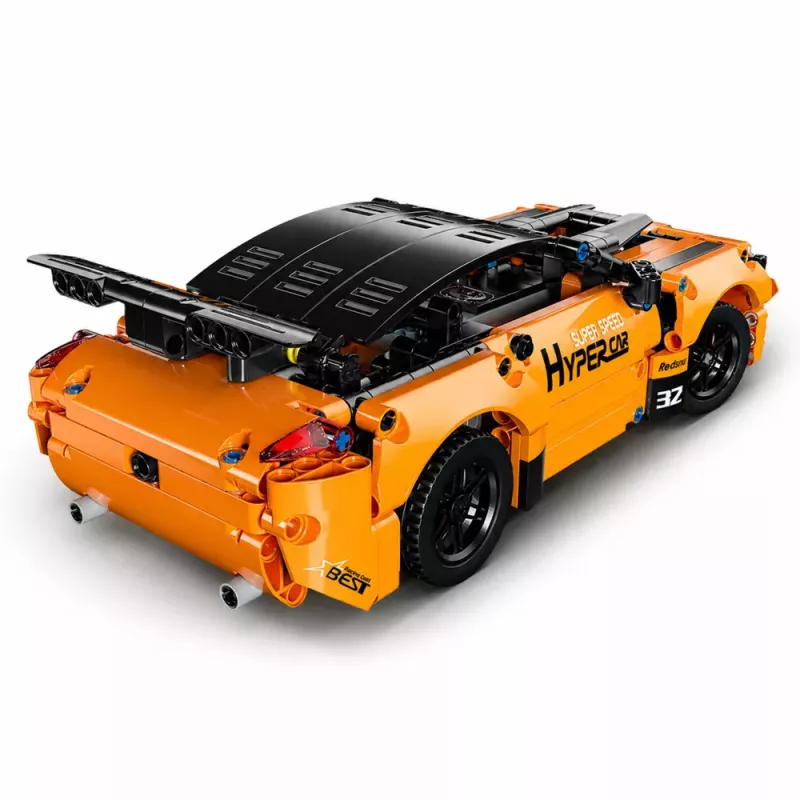 LEAN TOYS RC auto na diaľkové ovládanie stavebné bloky oranžová 545 ks