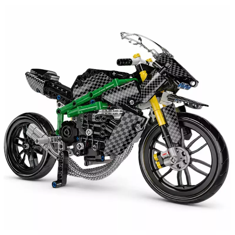 LEAN TOYS Stavebnica pretekárska motorka Sports čierna 656 ks