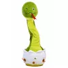 LEAN TOYS Plyšový tancujúci had interaktívne hudobné zvuky maskot zelený