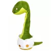 LEAN TOYS Plyšový tancujúci had interaktívne hudobné zvuky maskot zelený