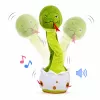 LEAN TOYS Plyšový tancujúci had interaktívne hudobné zvuky maskot zelený