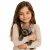 LEAN TOYS Plyšová hračka francúzsky buldoček hnedá 22 cm