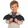 LEAN TOYS Plyšová hračka netopier so skladacími krídlami sivý 57 cm