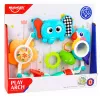LEAN TOYS Senzorický oblúk so slonom pre detskú postieľku, autosedačku, kočík, zrkadlo, hrkálka