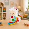 LEAN TOYS Senzorická hračka pre batoľatá lama so šnúrkami Pop-It korálky
