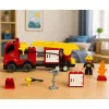 LEAN TOYS Hasičský motorizovaný hasičský kamión hasičská figúrka stavebnica