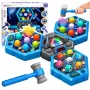 LEAN TOYS Whack-A-Mole Creatures arkádová hra pre 3 hráčov, 3 režimy, svietiace kladivká