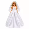 LEAN TOYS Anlily nevesta bábika v bielych svadobných šatách so sadou čipkovaných doplnkov