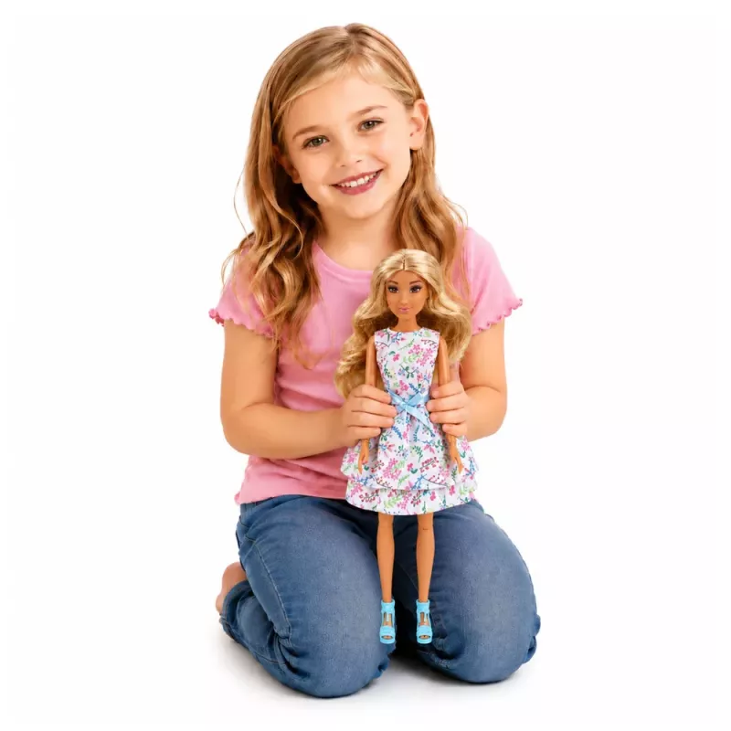 LEAN TOYS Anlily bábika so psom, kvetované šaty, taška, maškrty, sada doplnkov