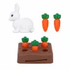 LEAN TOYS Anlily bábika s bielym zajacom a stojanom na mrkvu, sada