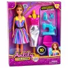 LEAN TOYS Anlily návrhárka oblečenia krajčírka šijací stroj figurína bábika, sada