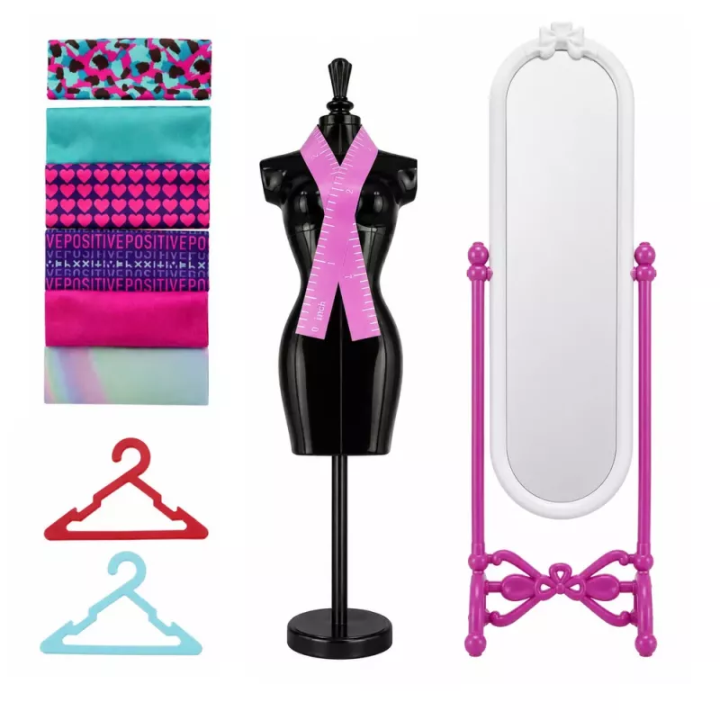 LEAN TOYS Anlily bábika módna návrhárka šaty zrkadlo figurína materiály doplnky